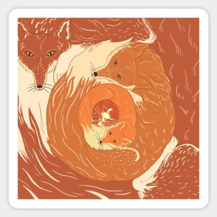 Foxes Sticker